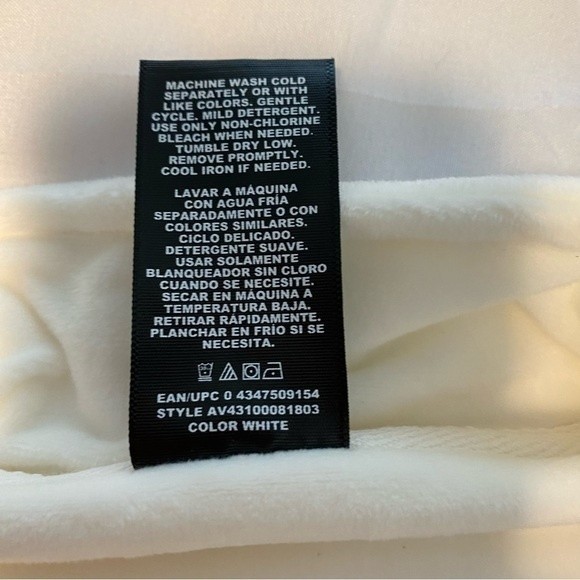 NWOT  Avia Velour Ivory White 1/4 Zip Cropped Pullover Jacket Size XS Oversize - Picture 7 of 9